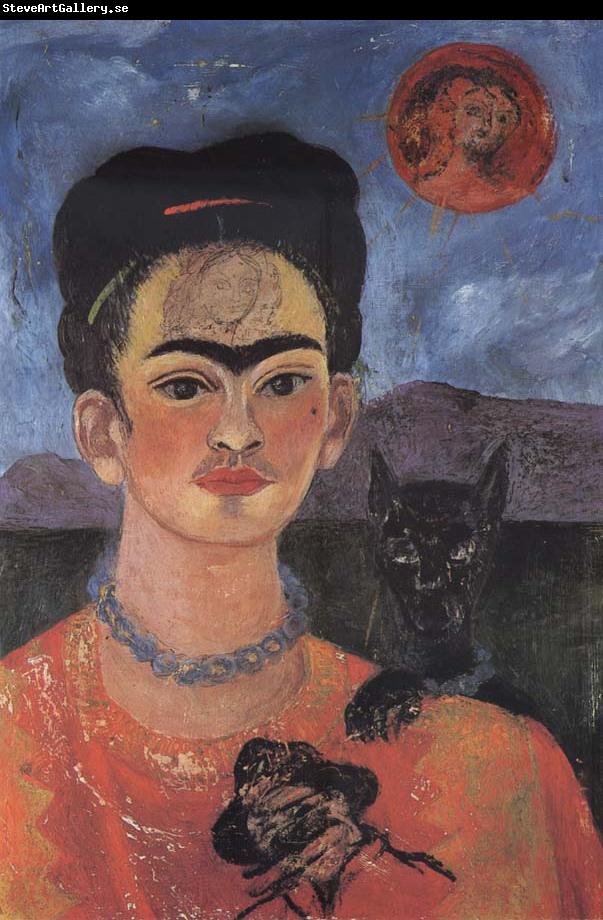 Frida Kahlo Self-Portrait with Diego on My Breast and Maria on My Brow